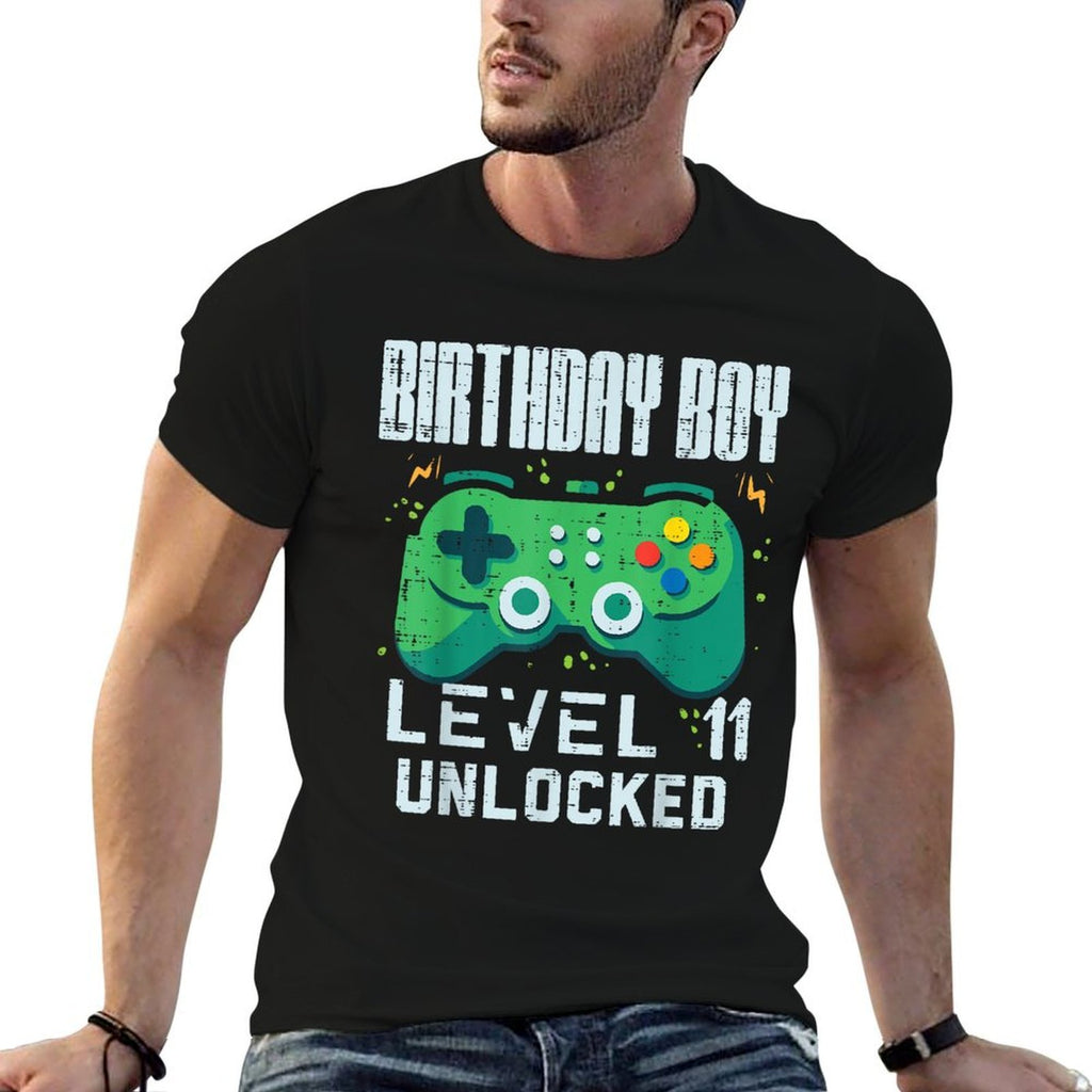 Birthday Boy Level 11 Unlocked Gamer Controller 11th Bday  Soft T-Shirt