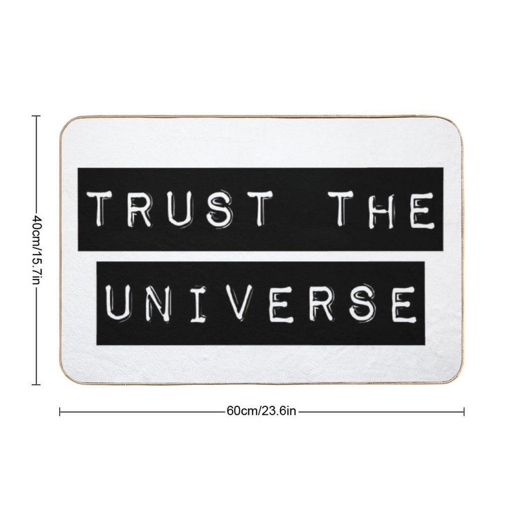 Trust The Universe Minimalistic  Pet-Safe Bath Mat