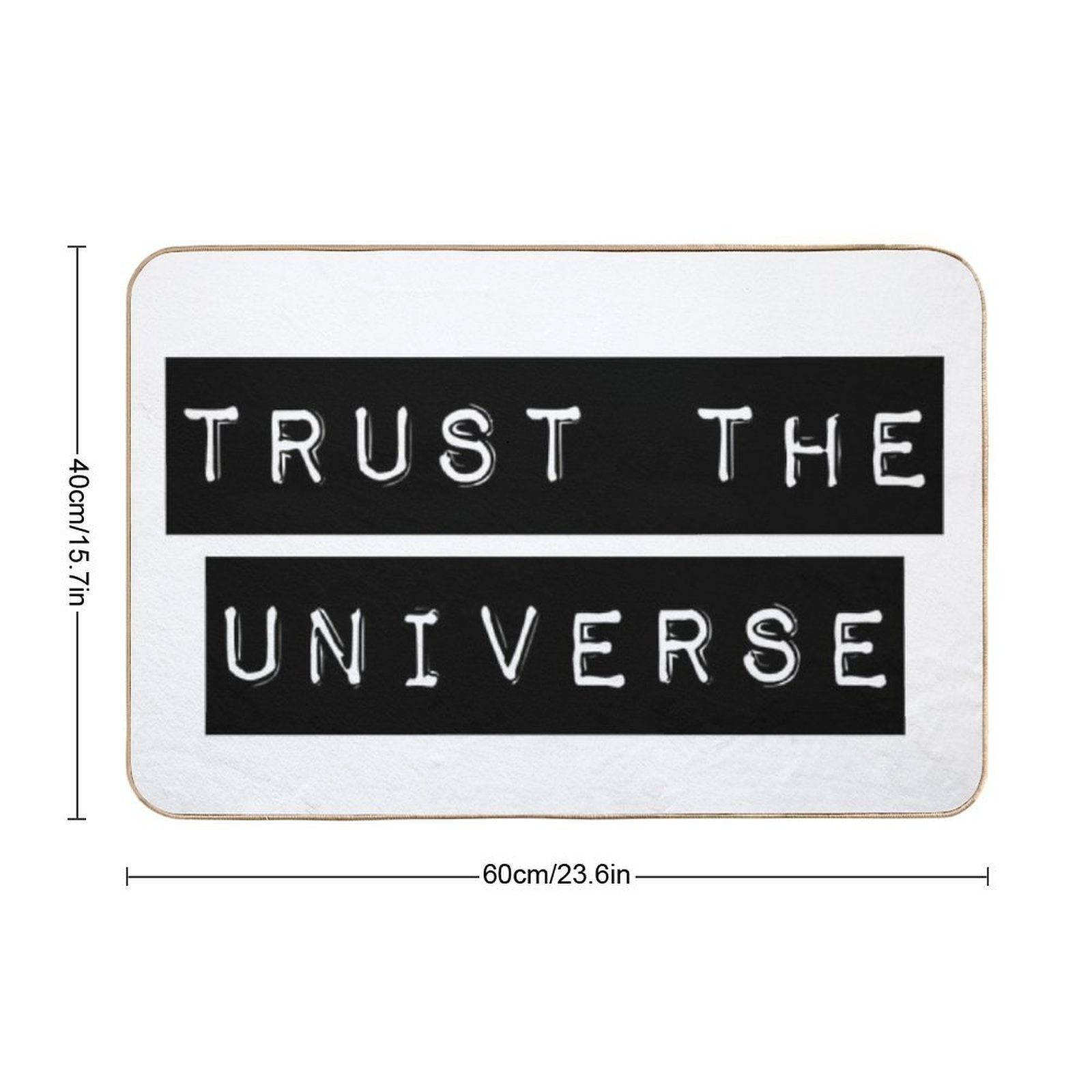 Trust The Universe Minimalistic  Pet-Safe Bath Mat