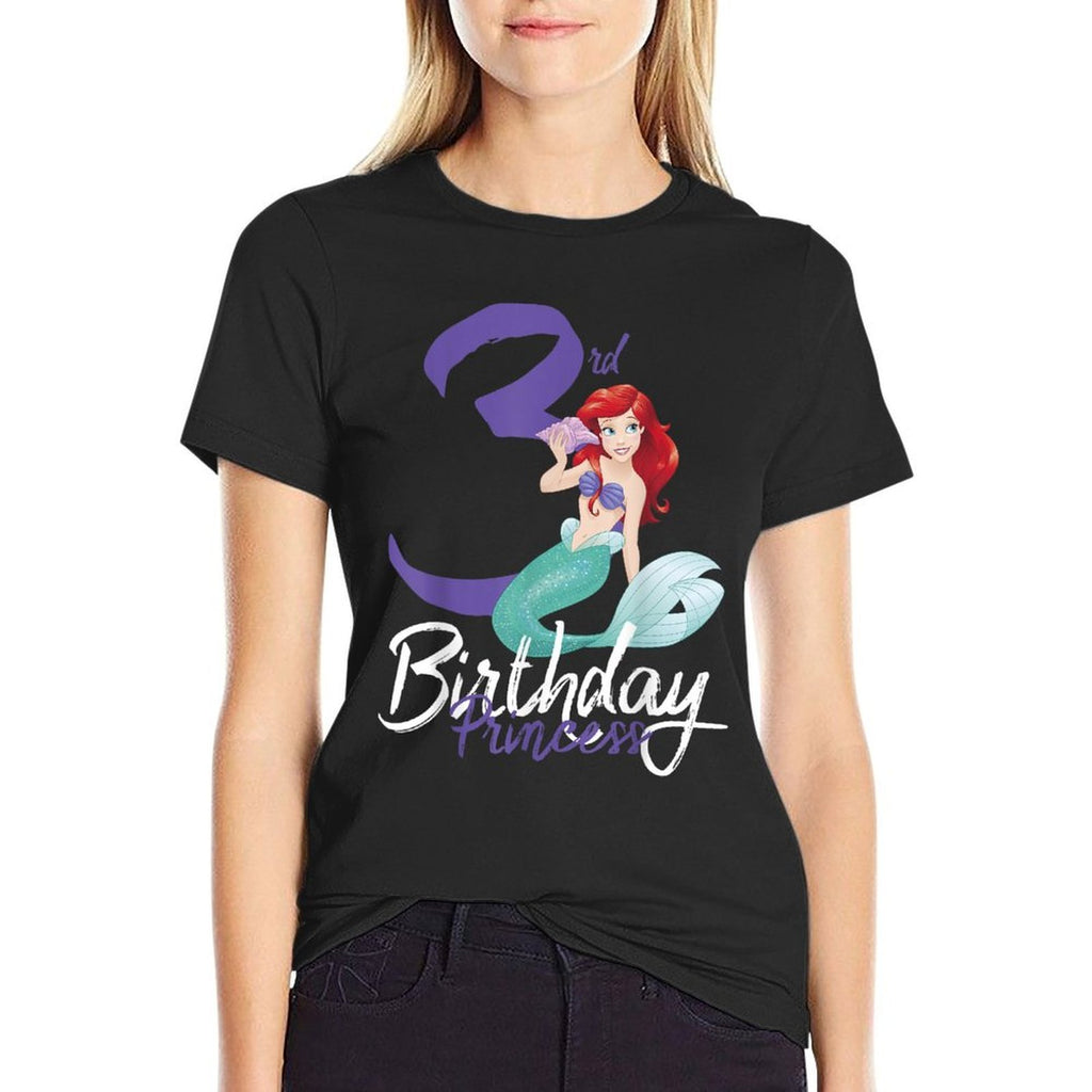 Disney The Little Mermaid Ariel 3rd Birthday Princess  Heathered Texture T-Shirt