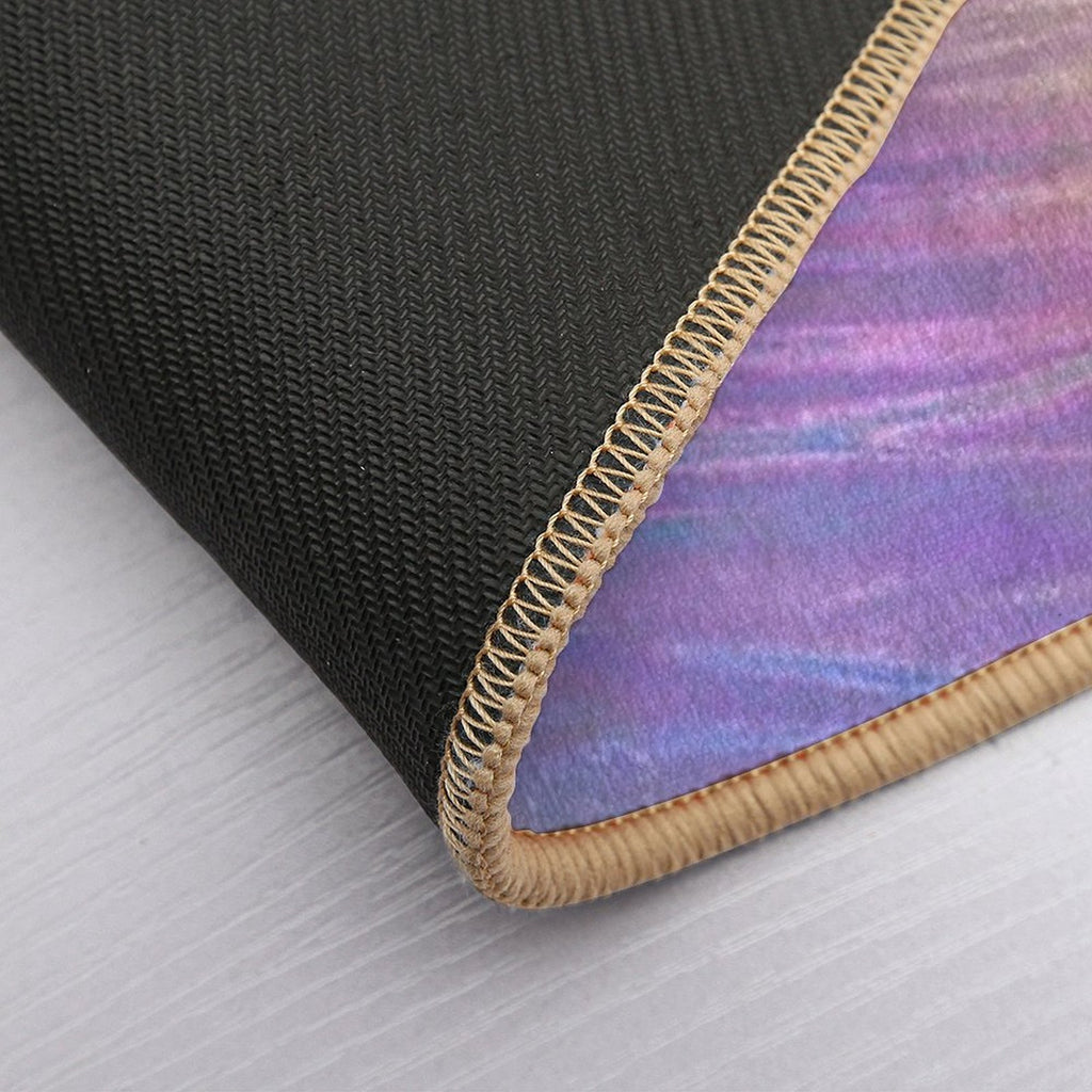 Holographic Neon Crystal Sheet  Rapid-Drying Bath Mat