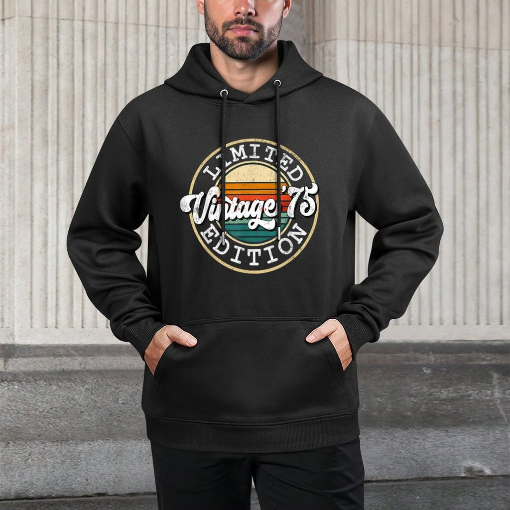 50 Year Old Vintage 1975 Limited Edition 50th Birthday Cotton-Polyester Blend Hoodie