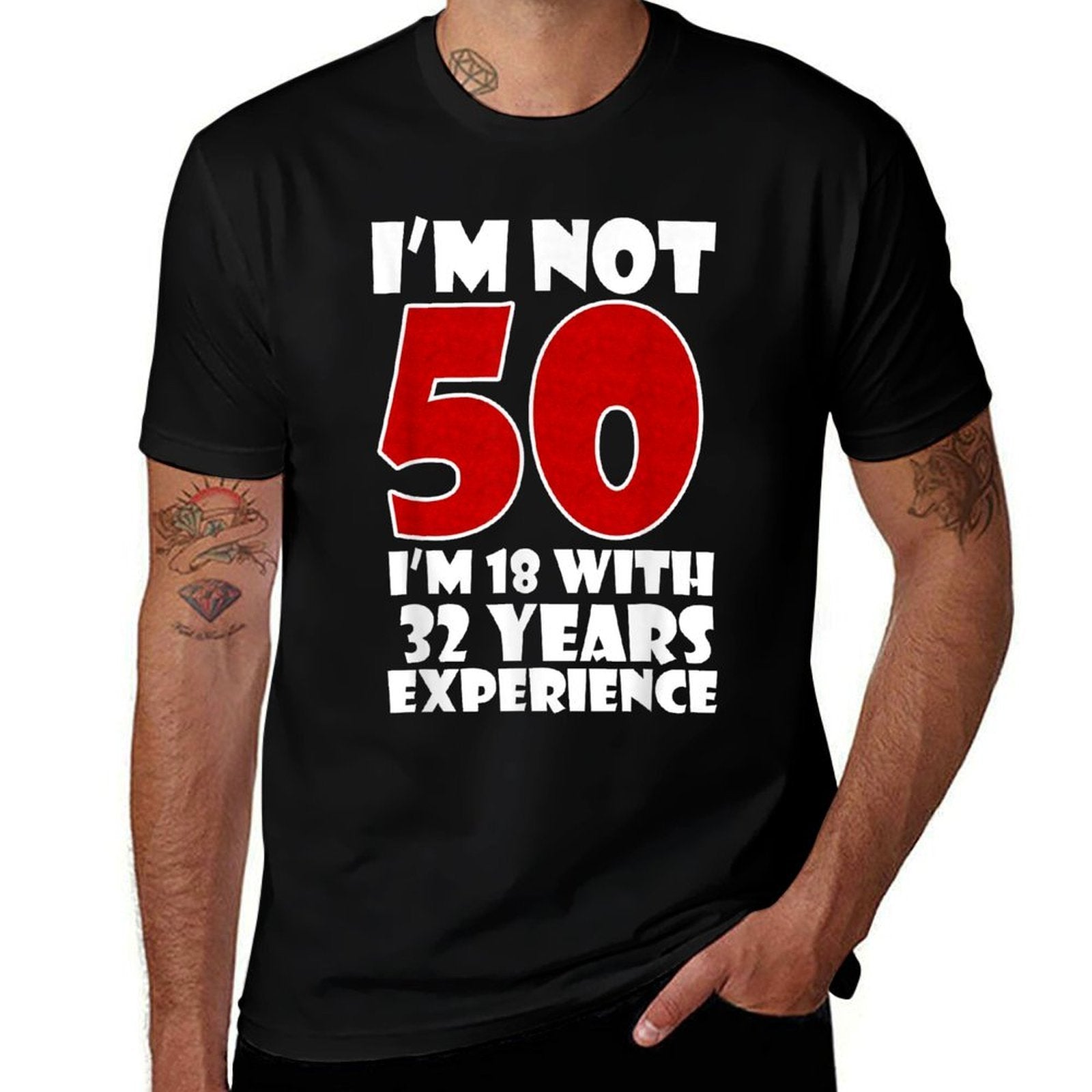 Funny 50th Birthday I'm Not 50  Moisture-wicking T-Shirt