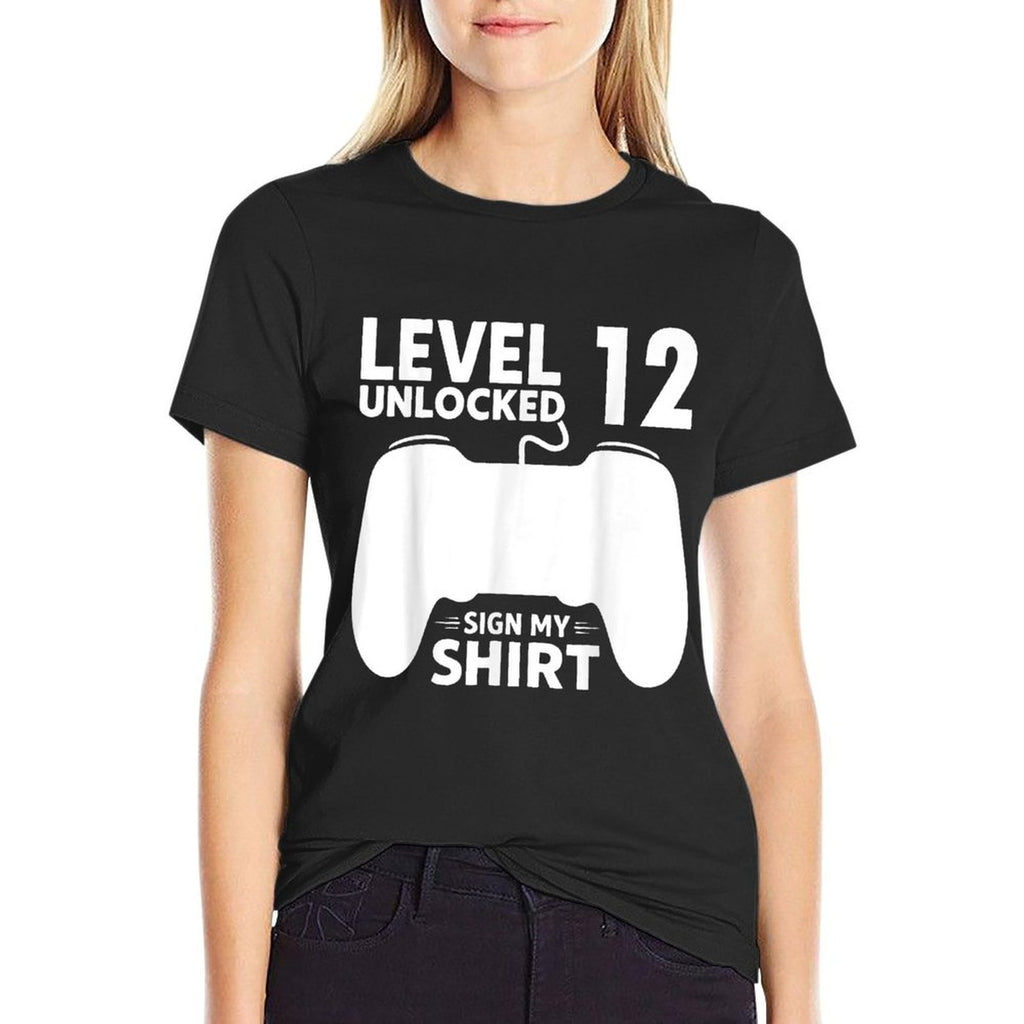 12 Year Old BDay Decorations 12yr 12th Birthday Sign My  Eco-friendly Material T-Shirt