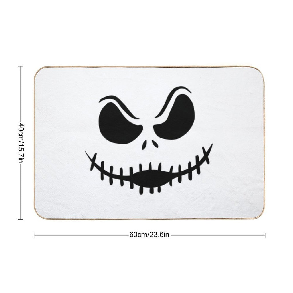 Jack Skellington Face  Rapid-Drying Bath Mat