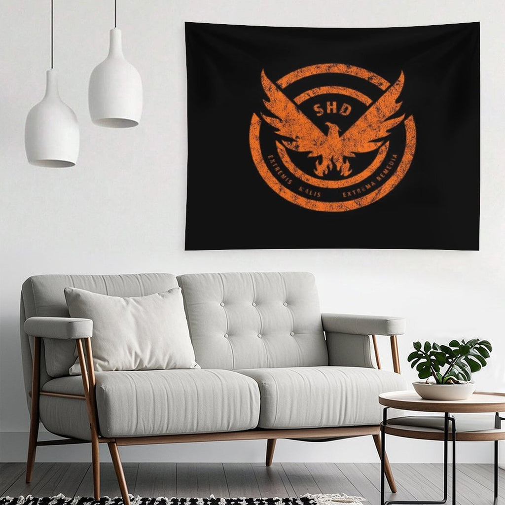 The Division SHD Logo Distressed Orange Tapestry