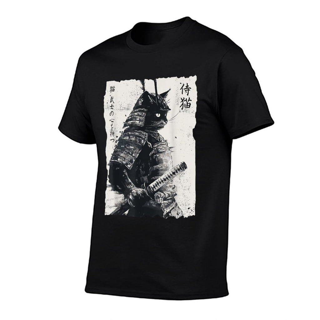 Samurai Cat, Vintage Japanese Warrior Art, Men, Women  Quick-drying T-Shirt