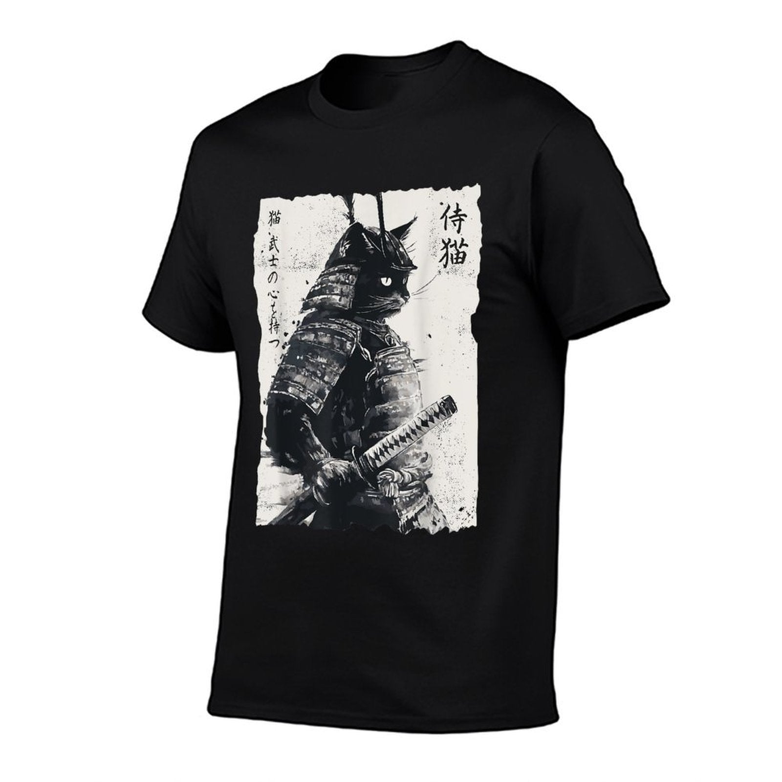 Samurai Cat, Vintage Japanese Warrior Art, Men, Women  Quick-drying T-Shirt