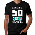 Level 50 Unlocked  50th Birthday Gift for 50 Year Old Gamer Comfortable T-Shirt