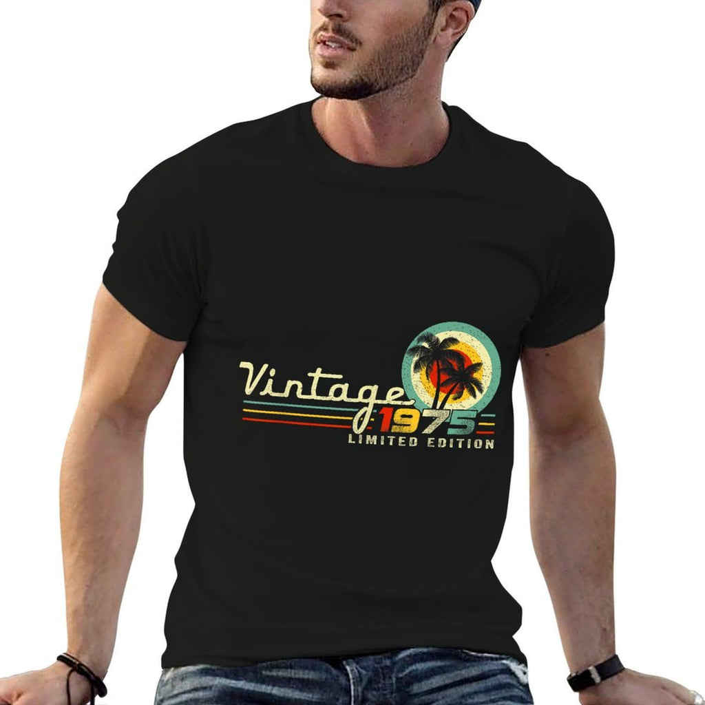 1975 Limited Edition Vintage 50th Birthday  Oversized Silhouette T-Shirt