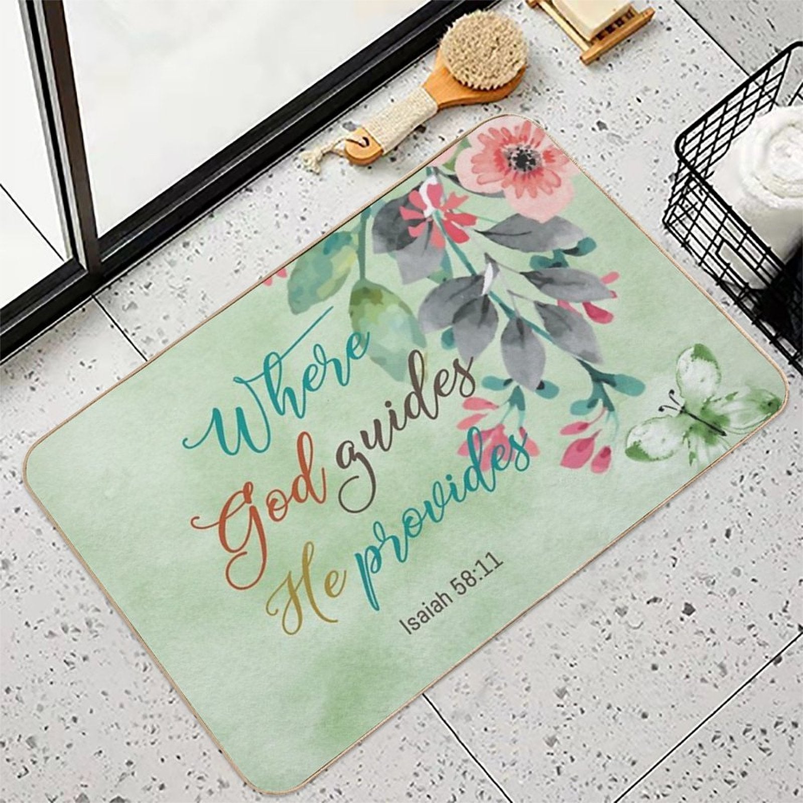 Isaiah 5811  Fade-Resistant Bath Mat