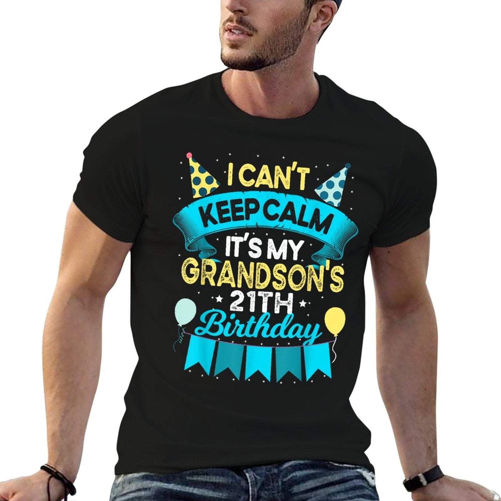 21 Years Old Grandson Gift It's My Grandson 21th Birthday  Eco-friendly Material T-Shirt