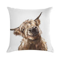 Highland Cow Soft Skin-Friendly Throw Pillow