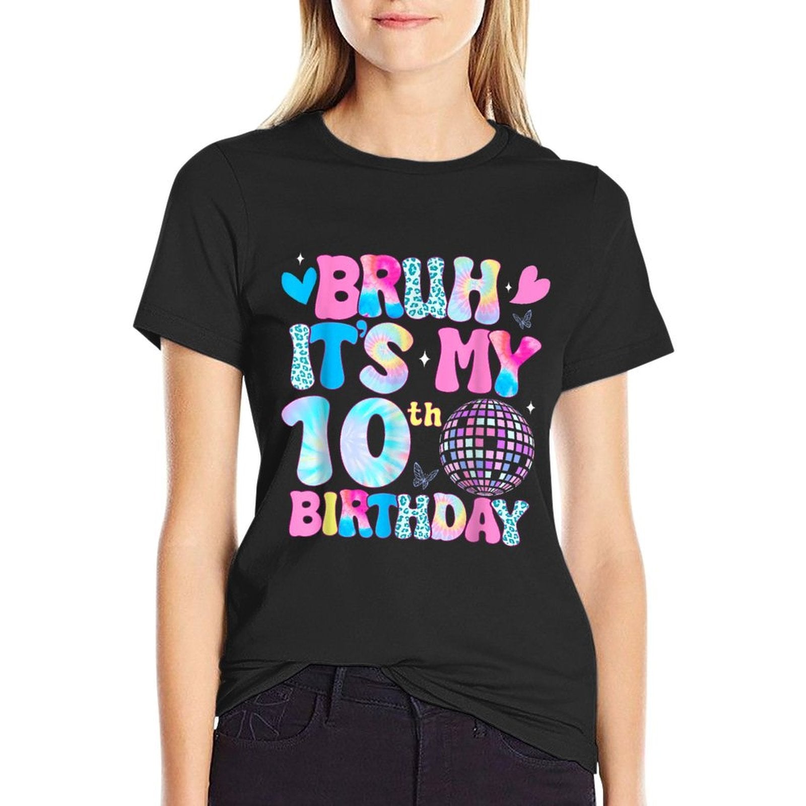 Bruh It's My 10th Birthday Groovy 10 Year Old 10th Birthday  Odor-resistant T-Shirt