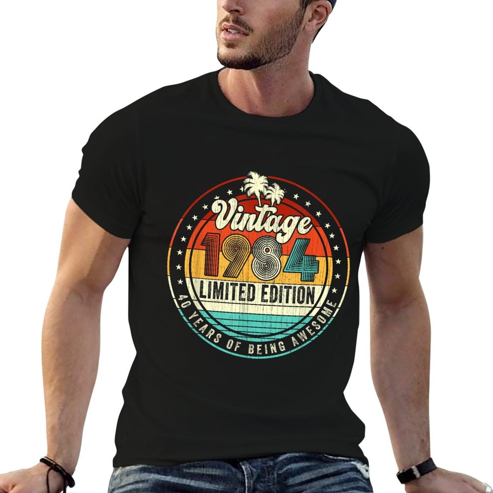 Vintage 1984 Limited Edition 40th Birthday Gift 40 Years Old  Slim-fit Cut T-Shirt