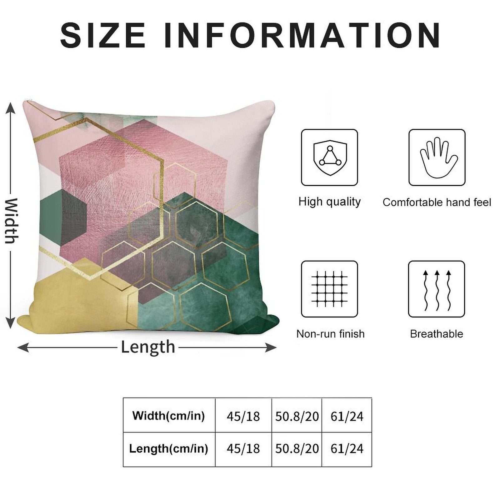 Emerald Green And Pink Geo No 3 Soft Home Decor Throw Pillow