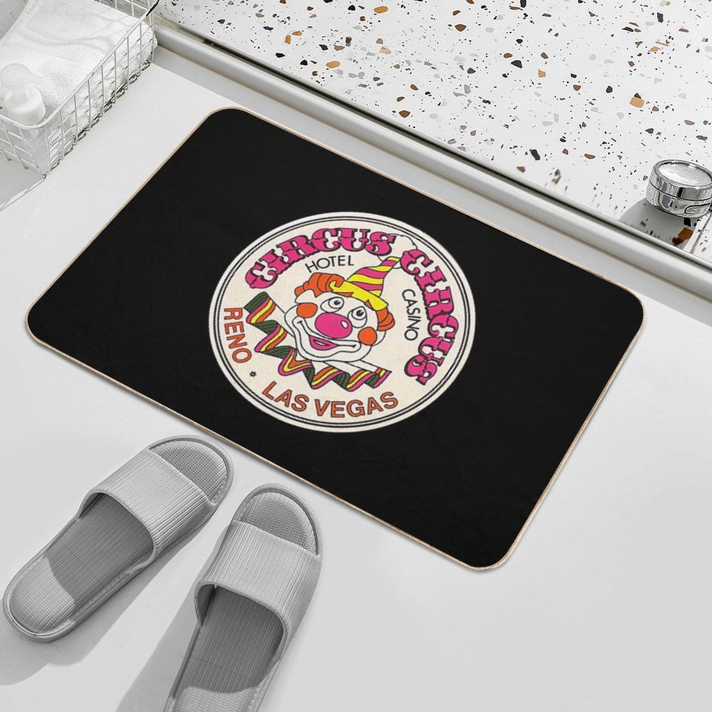 Circus Circus Casino Hotel Vintage Clown Retro Las Vegas  Odorless Bath Mat