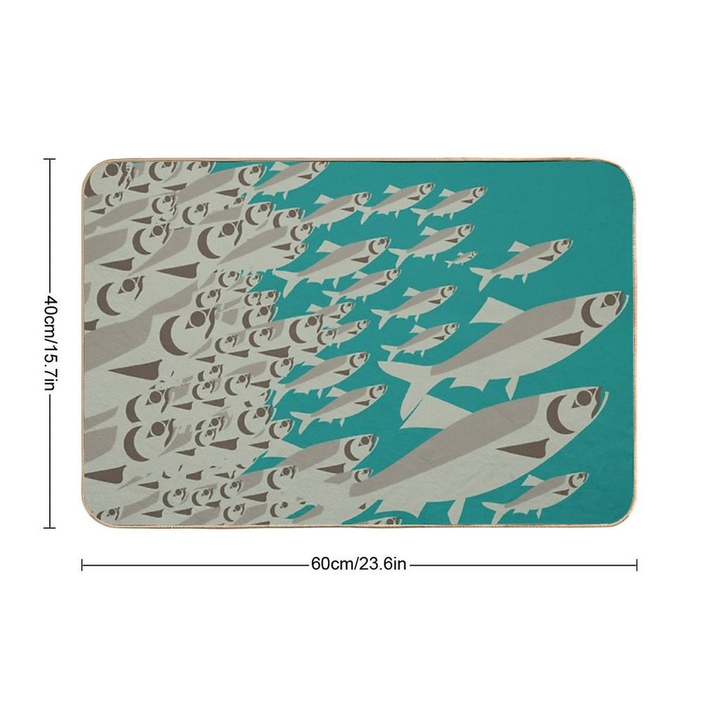 Coast Salish Herring  High-Traffic Bath Mat