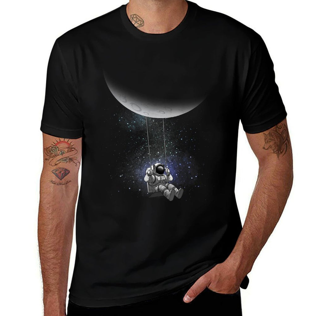Space Themed For Men Women Outer Space Moon Galaxy Astronaut  Trendy Pattern T-Shirt