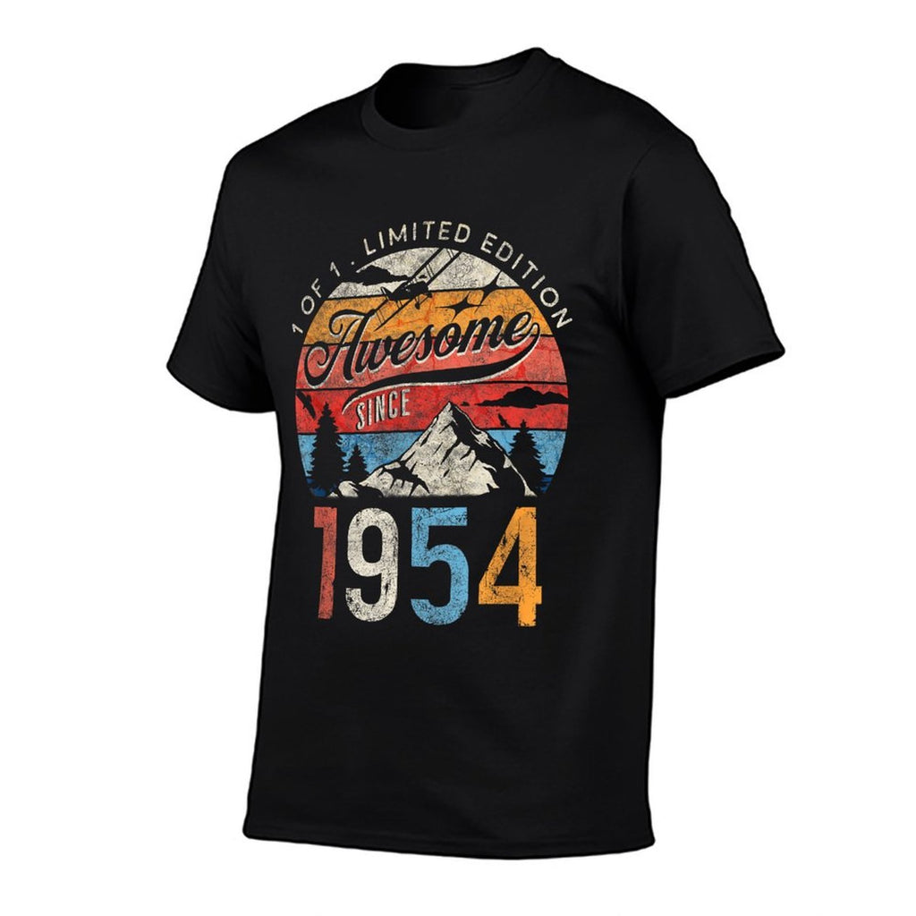 70 Year Old Vintage 1954 Limited Edition 70th Birthday  Heathered Texture T-Shirt