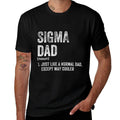 Sigma Dad Funny Meme Sigma  Trendy Pattern T-Shirt