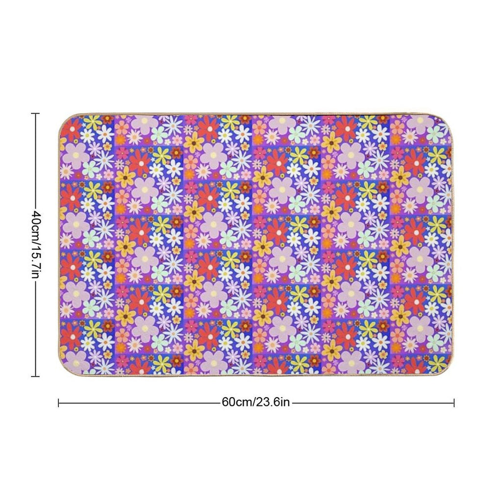 Flower Power  Fade-Resistant Bath Mat