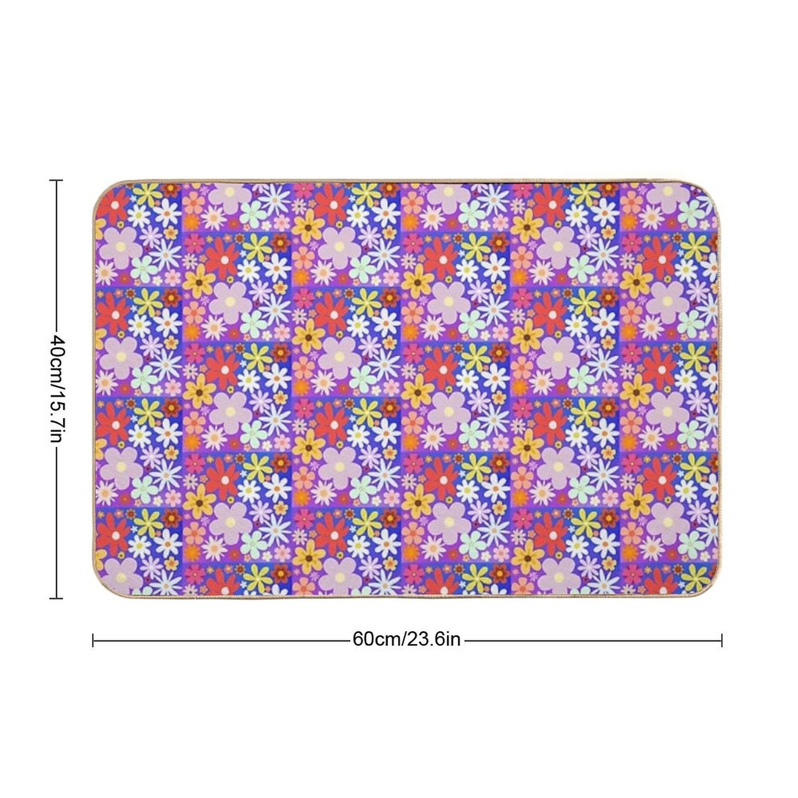 Flower Power  Fade-Resistant Bath Mat