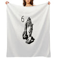 Drizzy Hands Praying Sustainable Throw Blanket