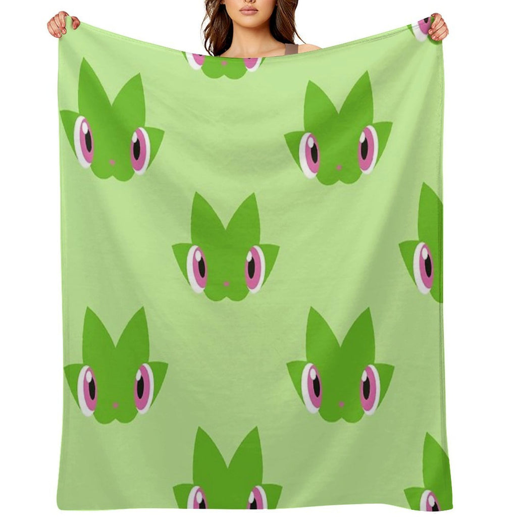 Minimalist Sprigatito Velvety-soft Throw Blanket