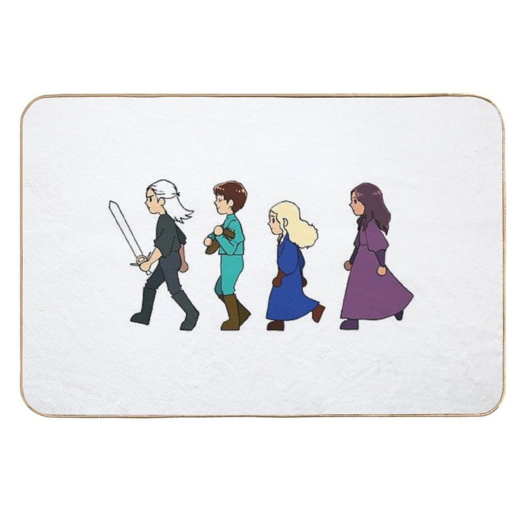 Chibi Witcher Fam  Non-Slip Bath Mat