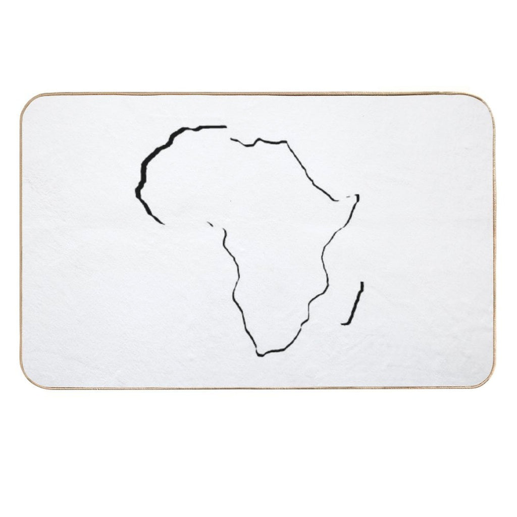 Africa, Outline Silhouette  Anti-Trip Bath Mat