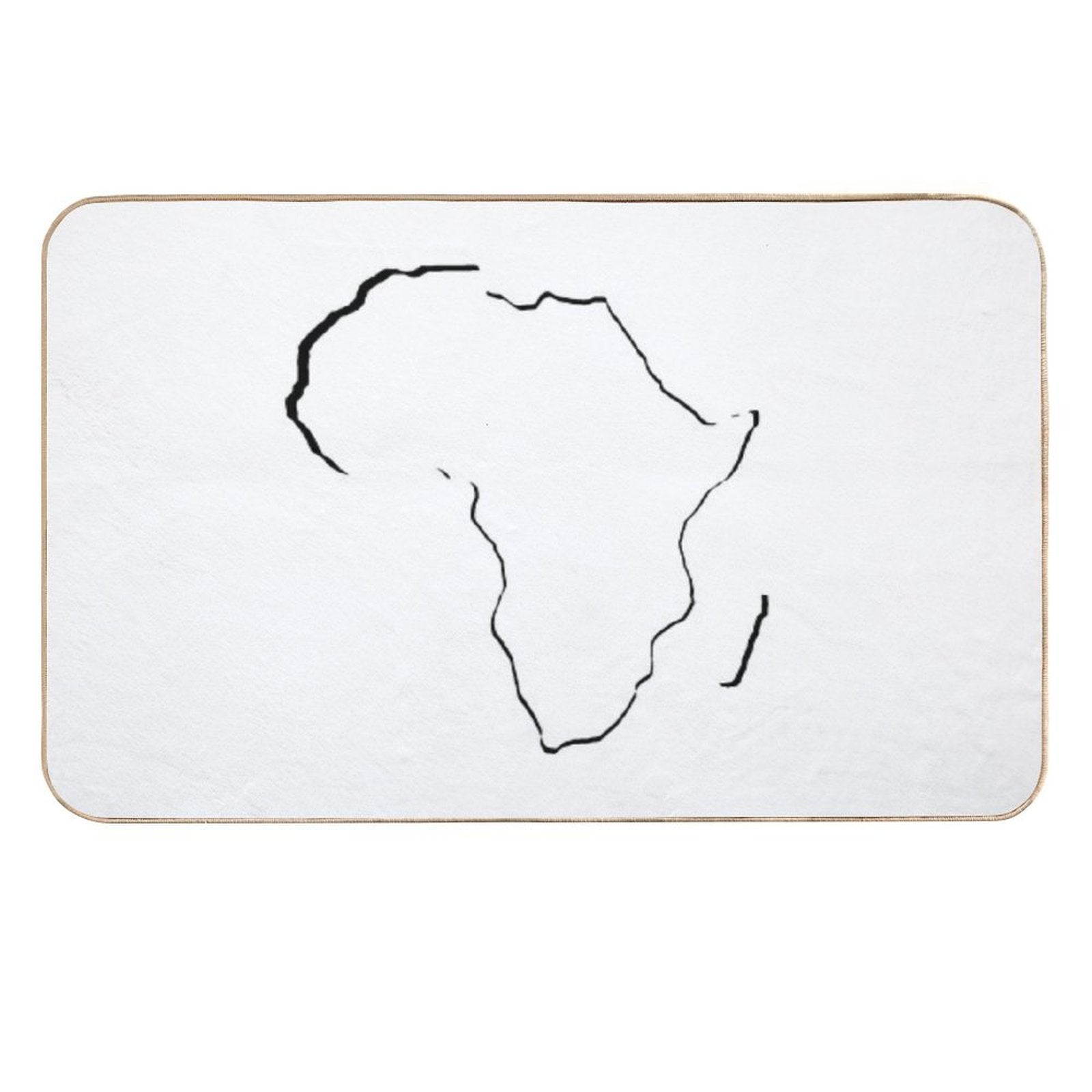 Africa, Outline Silhouette  Anti-Trip Bath Mat