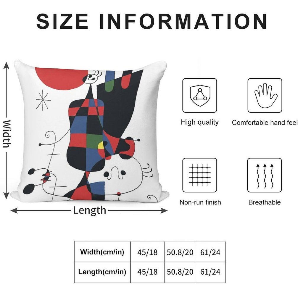 Joan Mirò #1 Soft Ultra-Soft Texture Throw Pillow