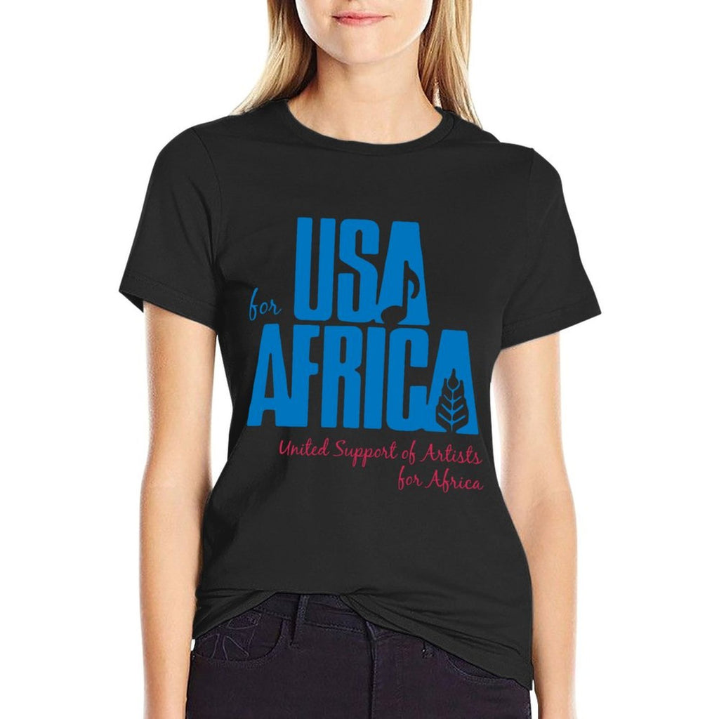 We Are The USA Support Africa  Fade-proof Color T-Shirt
