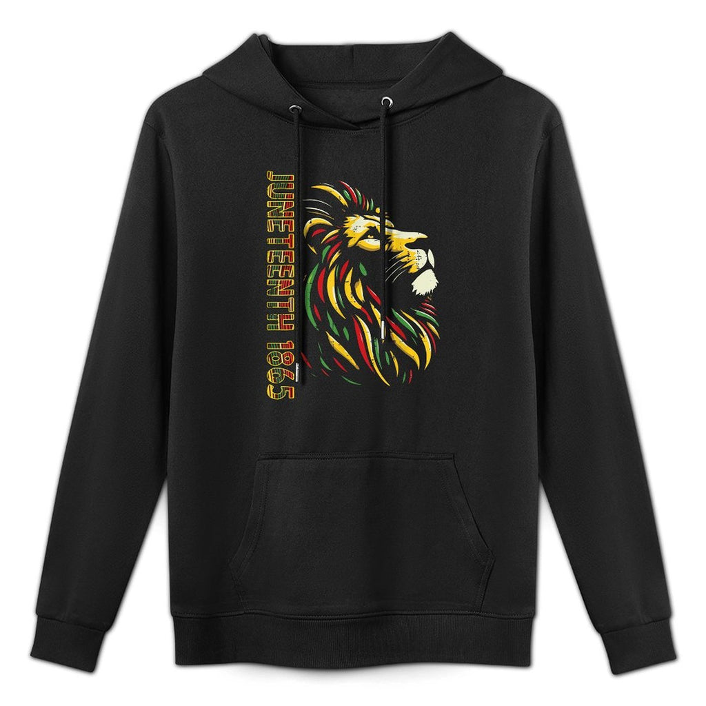 Juneteenth Lion Black African June 19th Men Women Kids Versatile Streetwear Hoodie