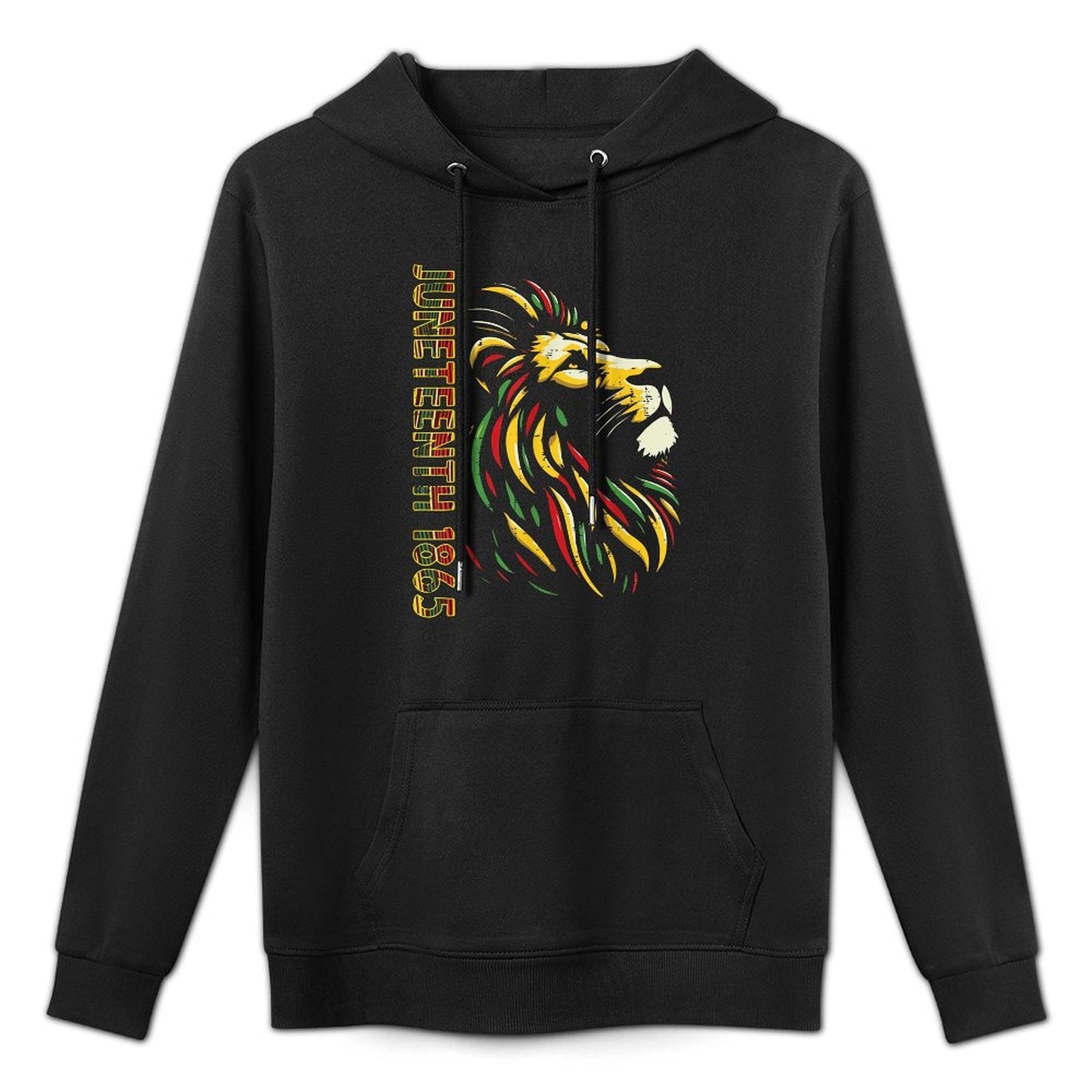Juneteenth Lion Black African June 19th Men Women Kids Versatile Streetwear Hoodie