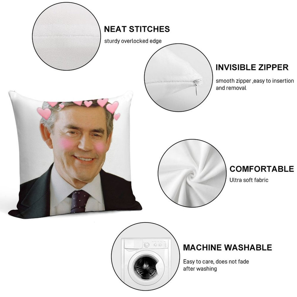 Soft Gordon Brown Soft Luxury Feel Throw Pillow