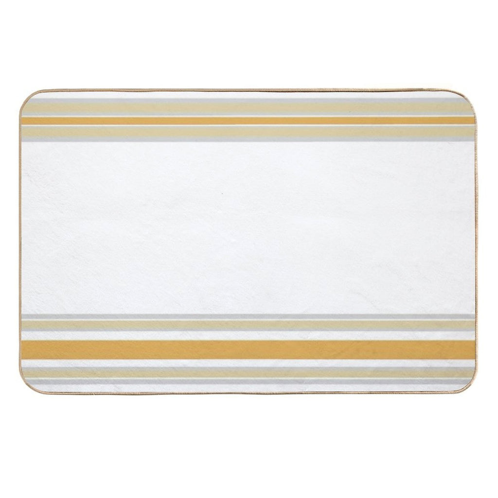 Line Art Neutral Yellow  Stain-Proof Bath Mat