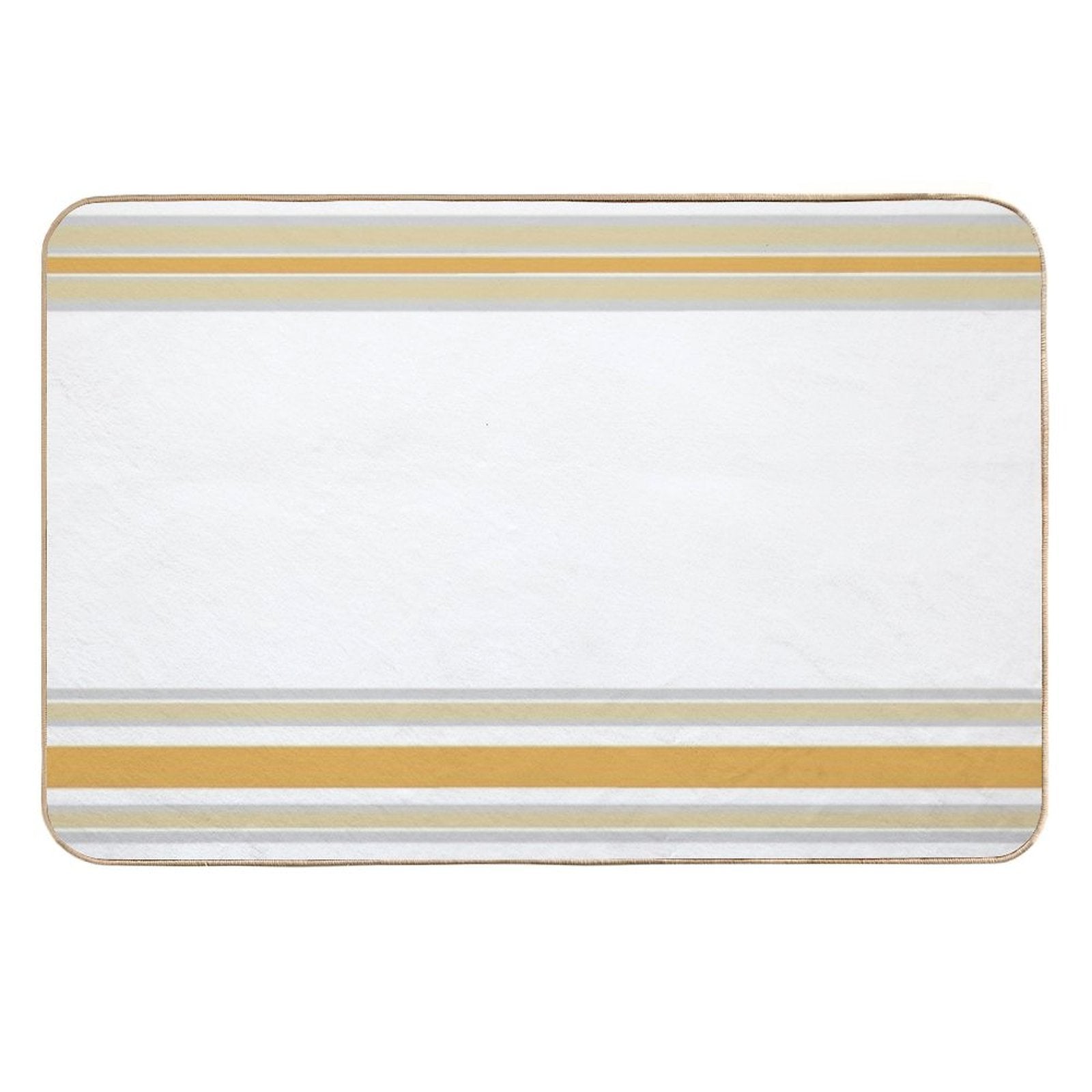Line Art Neutral Yellow  Stain-Proof Bath Mat