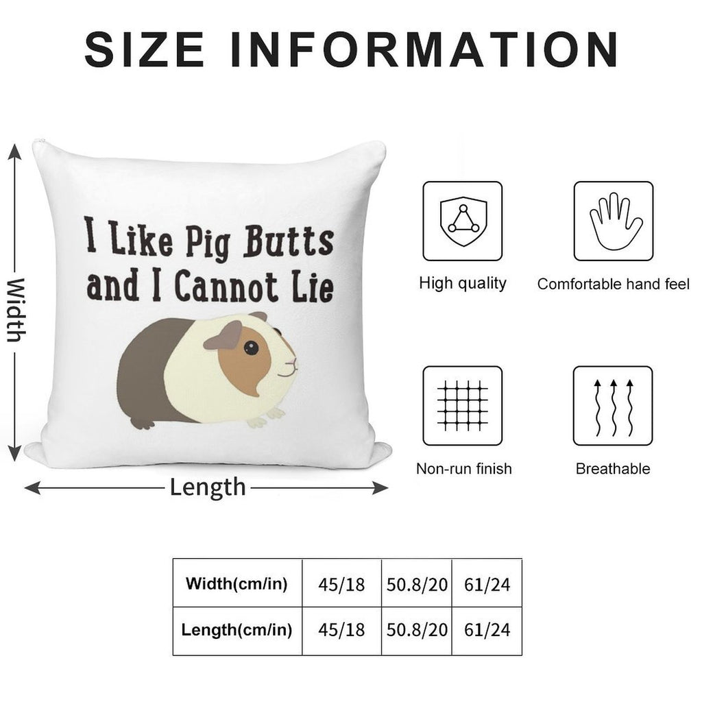 Guinea Pig Butts Soft Gift Ready Throw Pillow