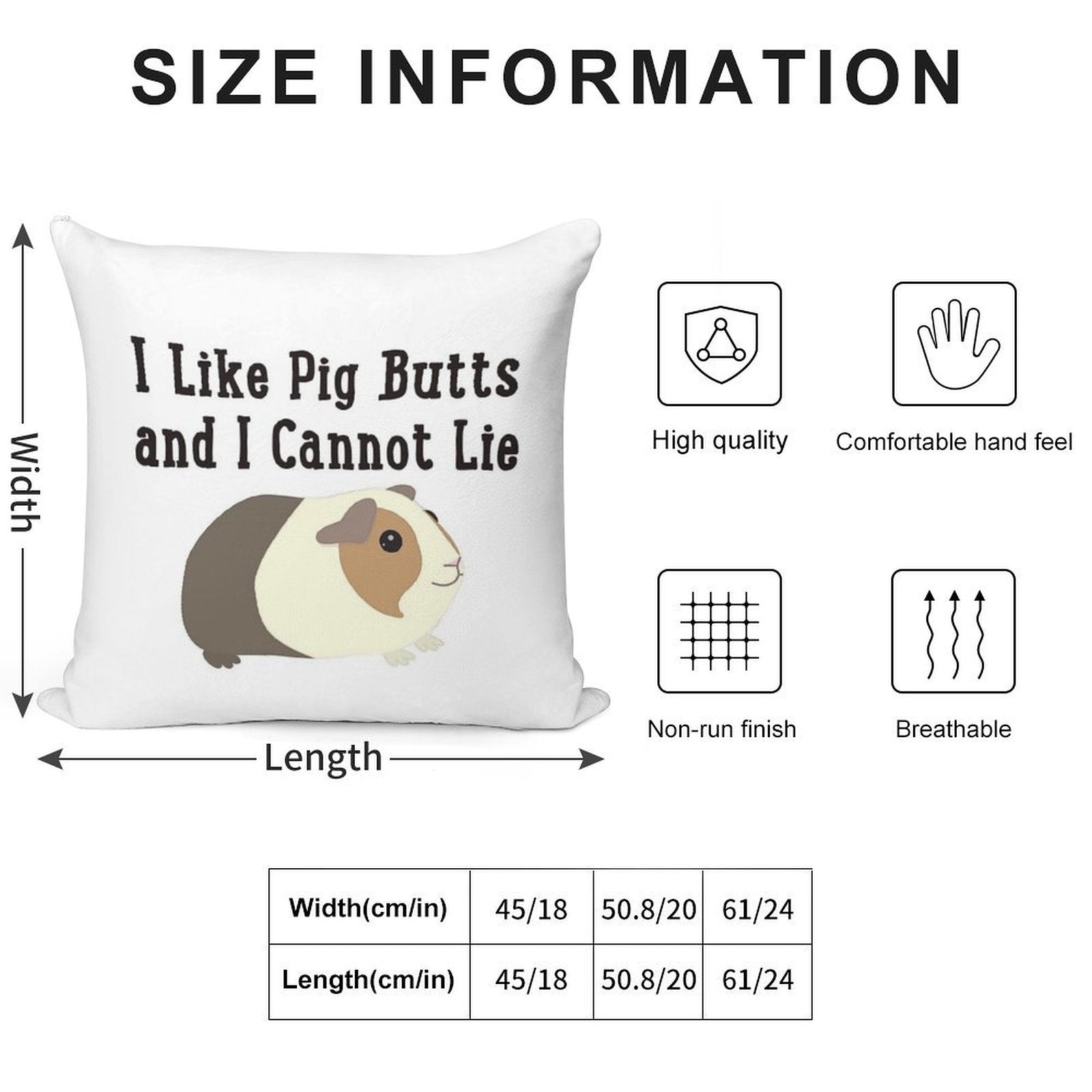 Guinea Pig Butts Soft Gift Ready Throw Pillow