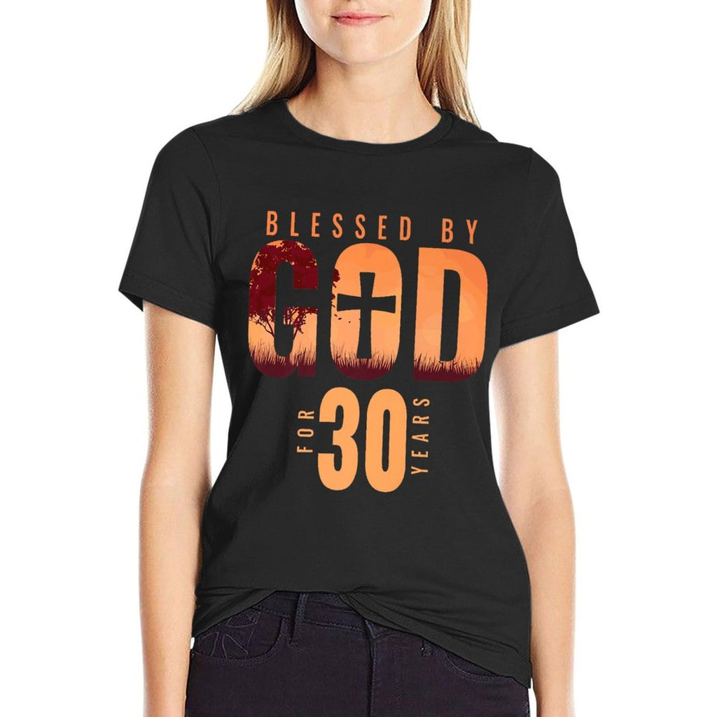 Blessed By God For 30 Years 30th Birthday Religious Theme Premium  Eco-friendly Material T-Shirt