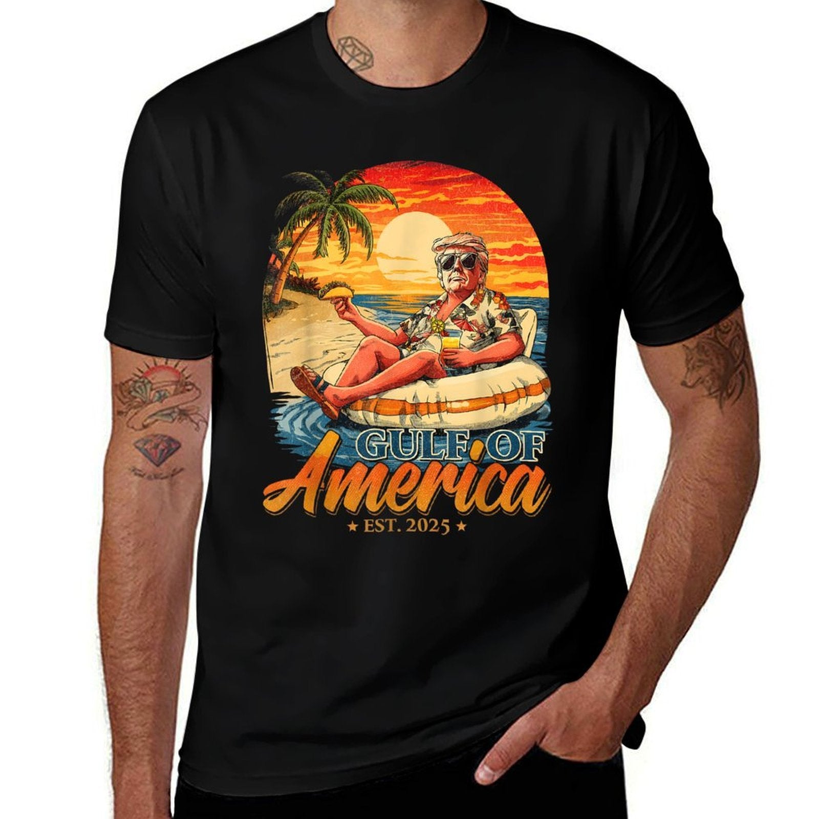 Funny Trump America's Gulf Est 2025 Trump Merchandise Comfortable T-Shirt