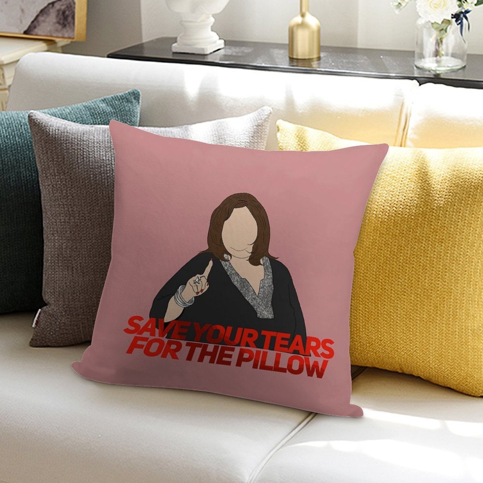 No Crybabies Soft Shrink-Resistant Throw Pillow