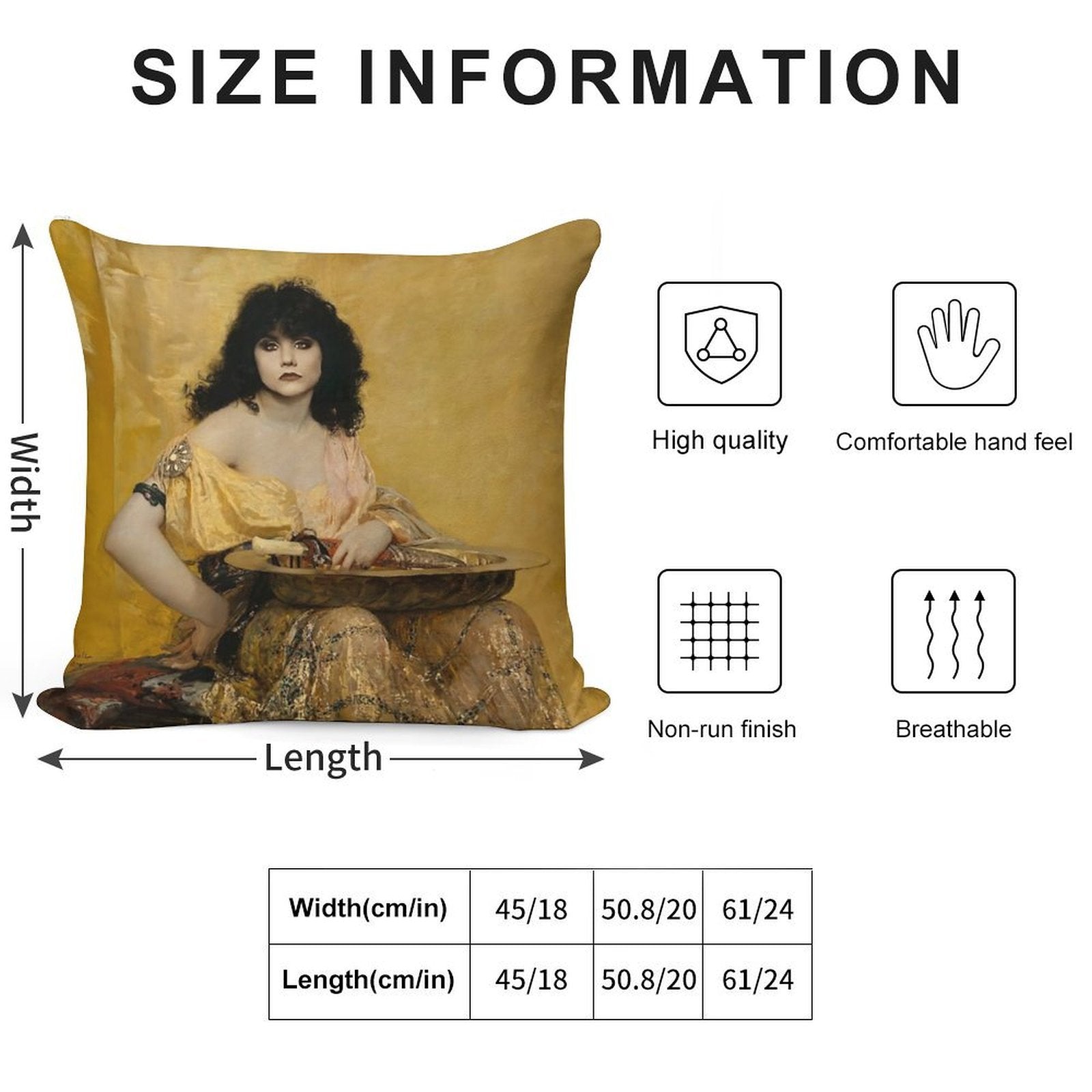WWDITS Nadja HD Soft Washable Throw Pillow