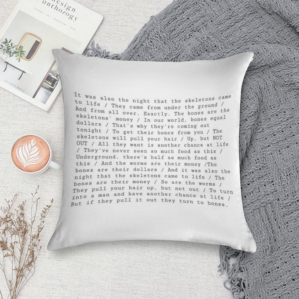 The Night That The Skeletons Came to Life Soft Style Accent Throw Pillow