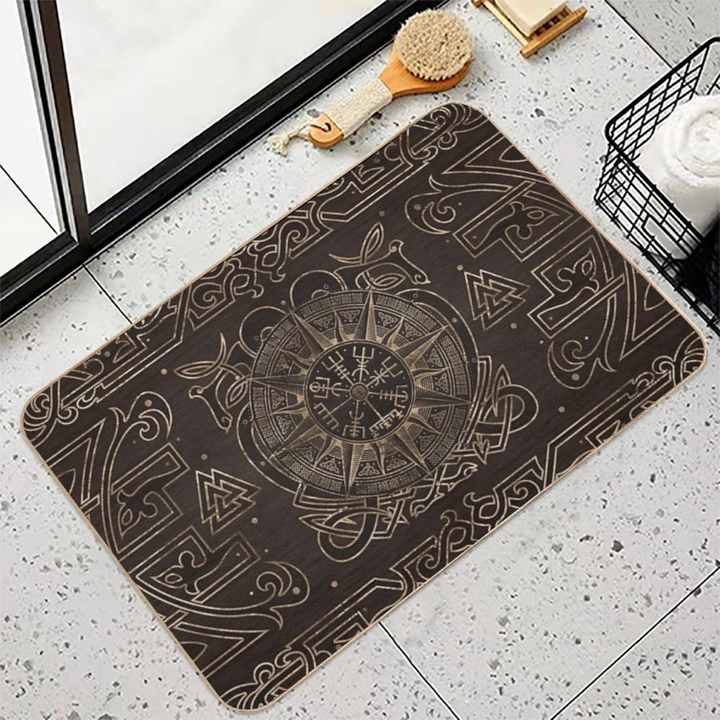 Vegvisir - Viking Compass Ornament  Slip-Resistant Bath Mat