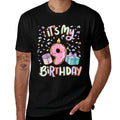 It's My 9th Birthday Cake Donut 9 Year Old Confetti  Slim-fit Cut T-Shirt
