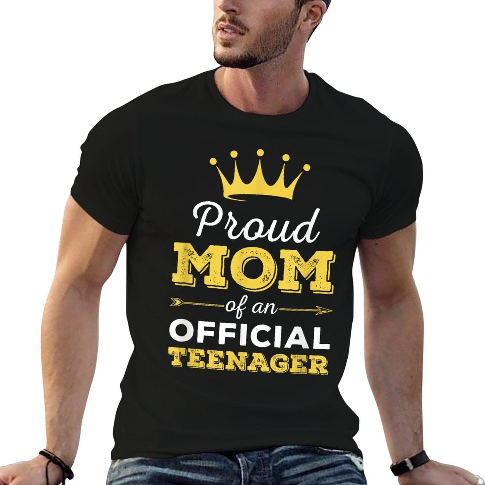 Proud Mom Of An Officialnager 13 Years Old Birthday Mama  Relaxed-fit T-Shirt