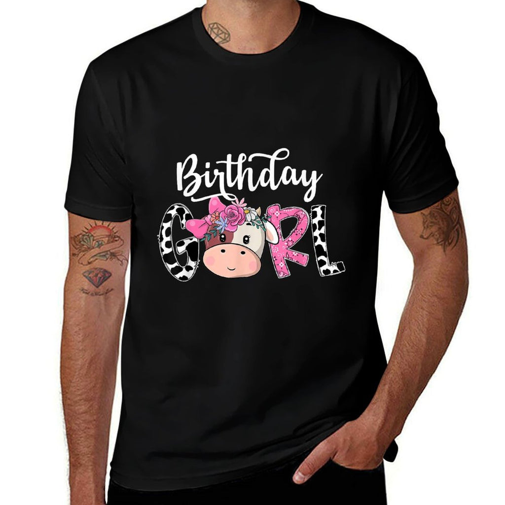 Birthday Girl Cow Farm Family Party  Versatile T-Shirt